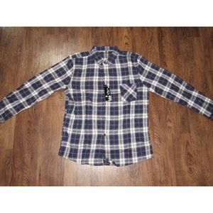 Pizz Annu Men's Casual Long Sleeve Button Shirt: M